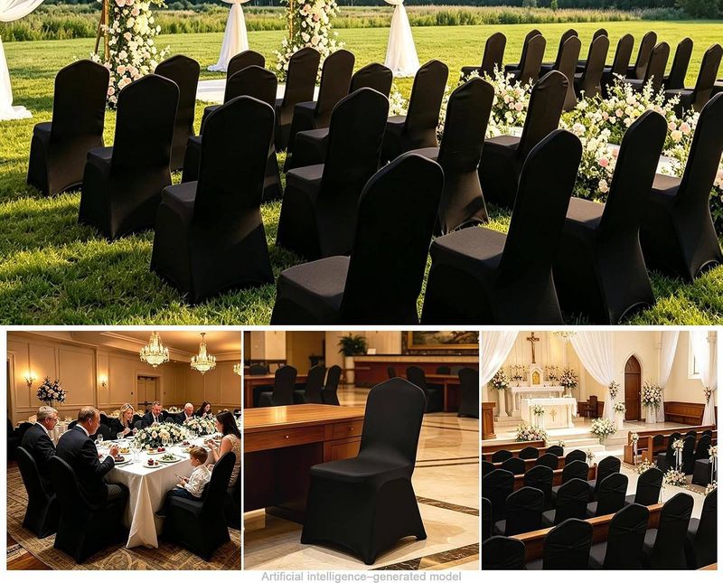 Black Stretch Chair Covers