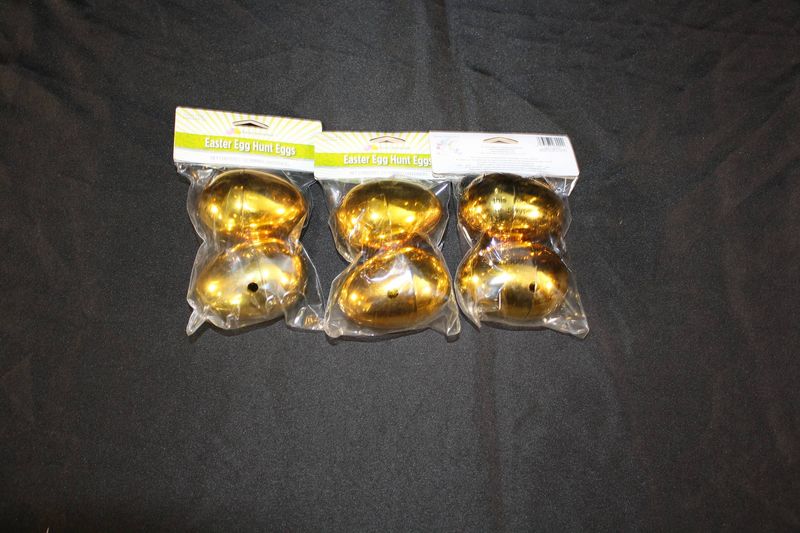 Plastic Gold Easter Egg Shells