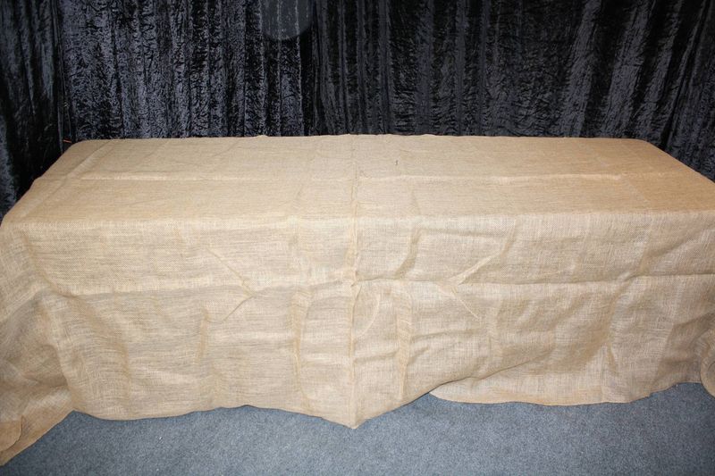 Tan Burlap Tablecloth Or Fabric Panel