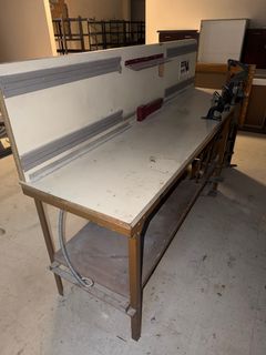 Industrial Eyelet Punch Workbench with Table - Image 7