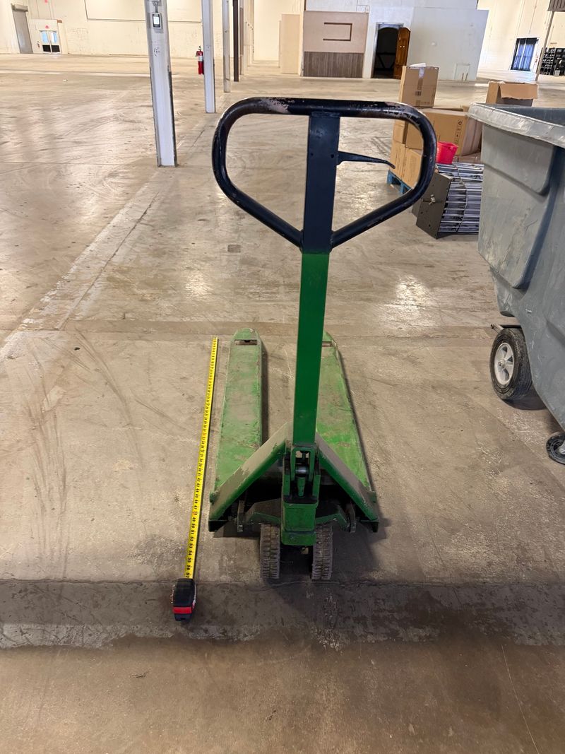 Green Manual Pallet Jack, 57" Forks - Image 1