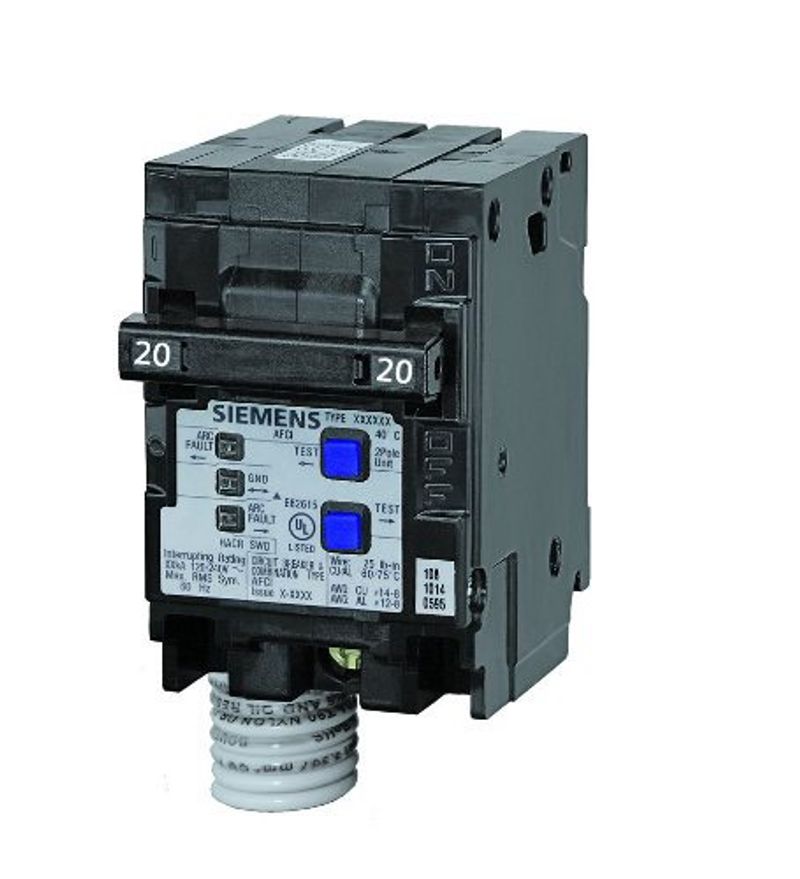 Siemens 20 Amp Double-Pole Combination AFCI Breaker - Image 1