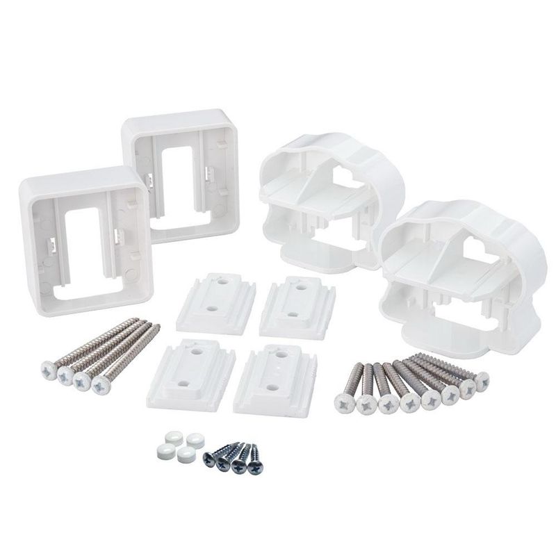 Deluxe White Plastic Line Rail Hardware Kit - Image 1