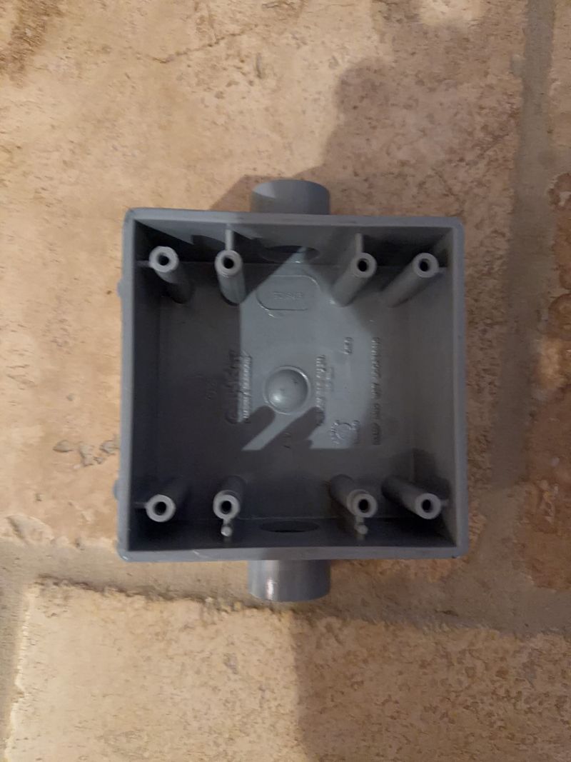 Gray Plastic Electrical Junction Box - Image 1