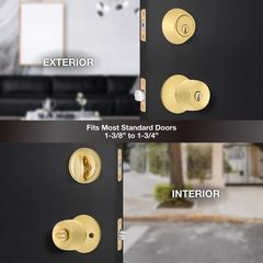 Defiant Brandywine Polished Brass Single Cylinder Keyed Entry Keyed Alike Project Pack 32B87D1BD - Image 2