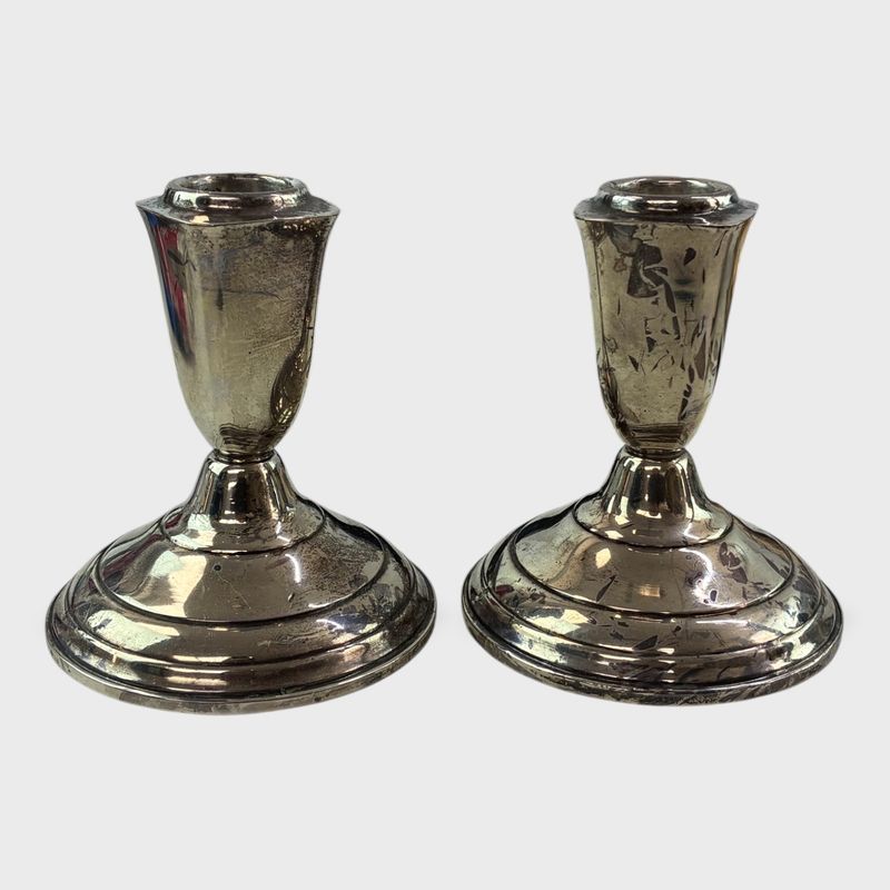 Pair Regent Sterling Silver Weighted Candlesticks