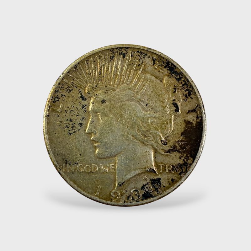 1934-S U.S. Peace 90% Silver Dollar Coin