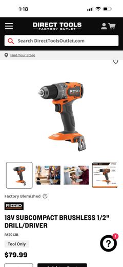18V SUBCOMPACT BRUSHLESS 1/2" DRILL/DRIVER - Image 1