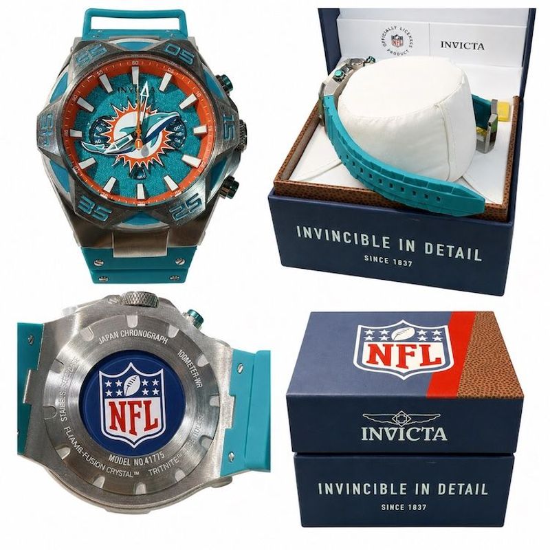 Invicta - N F L Limited Edition Miami Dolphins Men's Wristwatch Model #41775  - Image 1