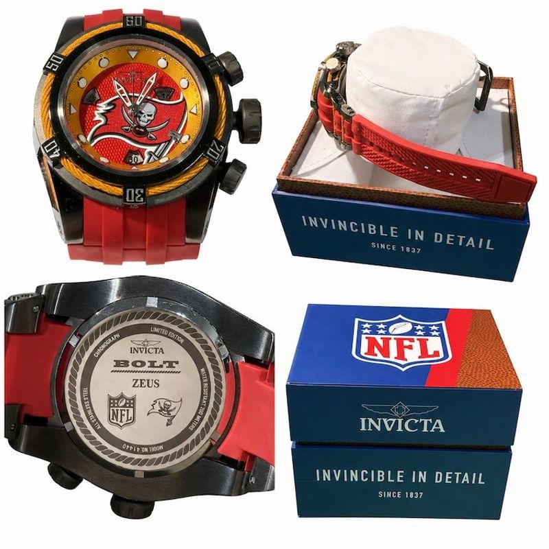 Invicta - N F L Limited Edition Tampa Bay Buccaneers Men's Wristwatch Model #41440  - Image 1