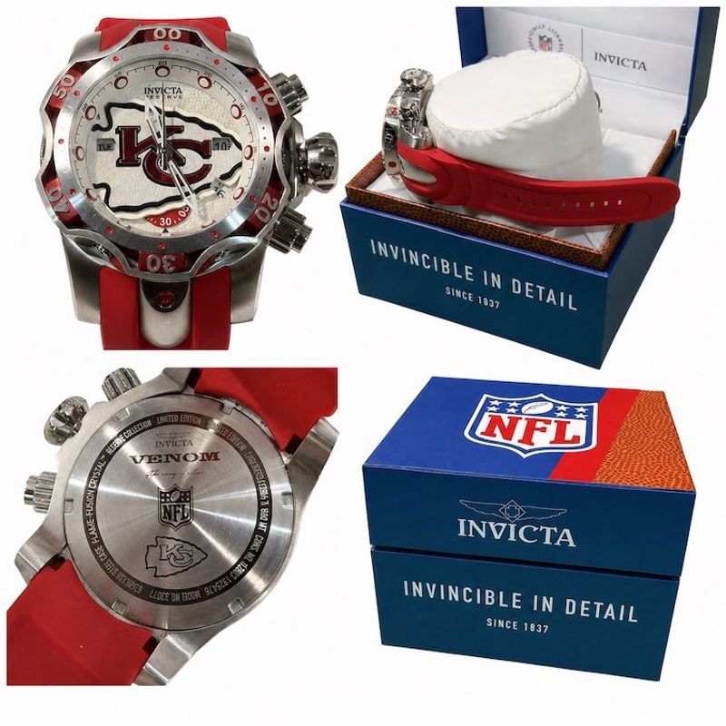 Invicta - N F L Limited Edition Kansas City Chiefs Men's Wristwatch Model #33077  - Image 1