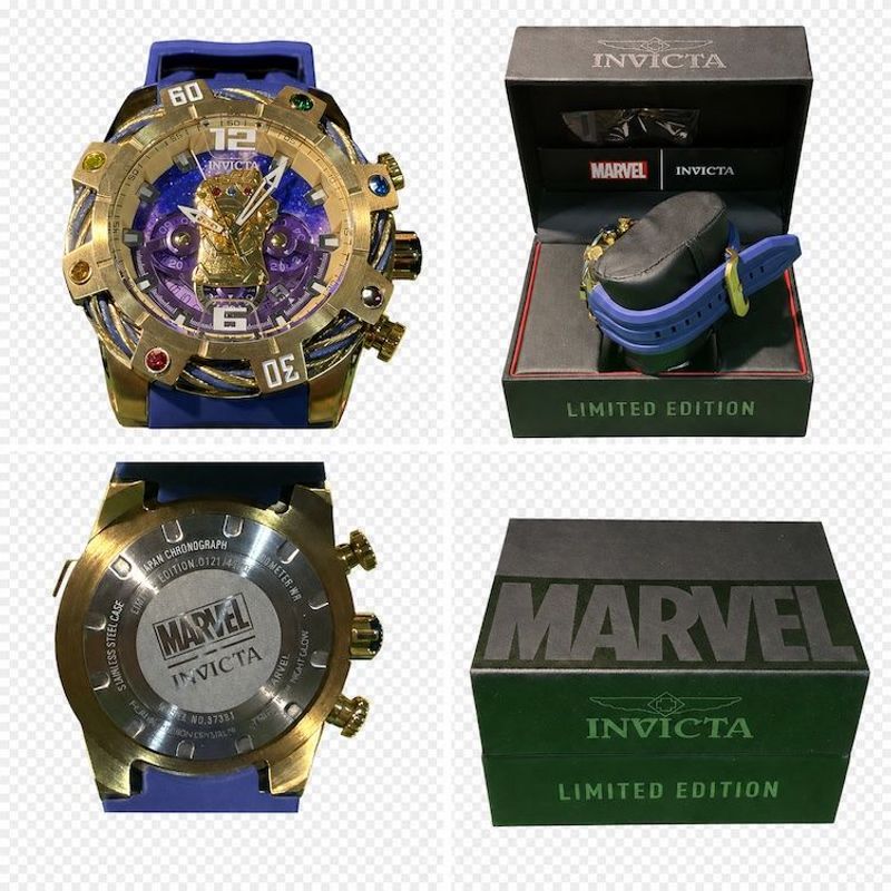 Invicta - Marvel Thanos Men's Wristwatch Model #37391  - Image 1