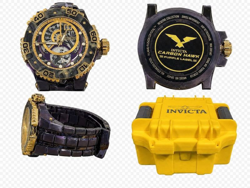 Invicta - Carbon Hawk Purple Label Men's Wristwatch Model #38452  - Image 1