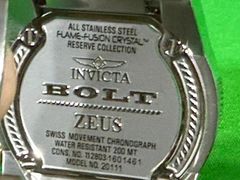 Invicta - Reserve Bolt Zeus Men's Wristwatch Model #20111  - Image 4