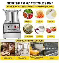 110V Electric Commercial Food Processor - Image 2
