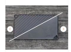 LodgeDouble Play 16.75 in. Black Cast Iron Reversible Stovetop Griddle - Image 1
