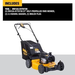 DEWALT 21 in. 150cc Briggs and Stratton 625ex Engine Rear Wheel Drive 2-in-1 Gas Self Propelled Walk Behind Lawn Mower - Image 2