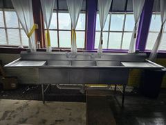 Stainless Steel Three-Compartment Sink - Image 2