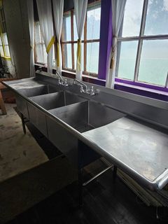 Stainless Steel Three-Compartment Sink - Image 3