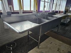 Stainless Steel Three-Compartment Sink - Image 7