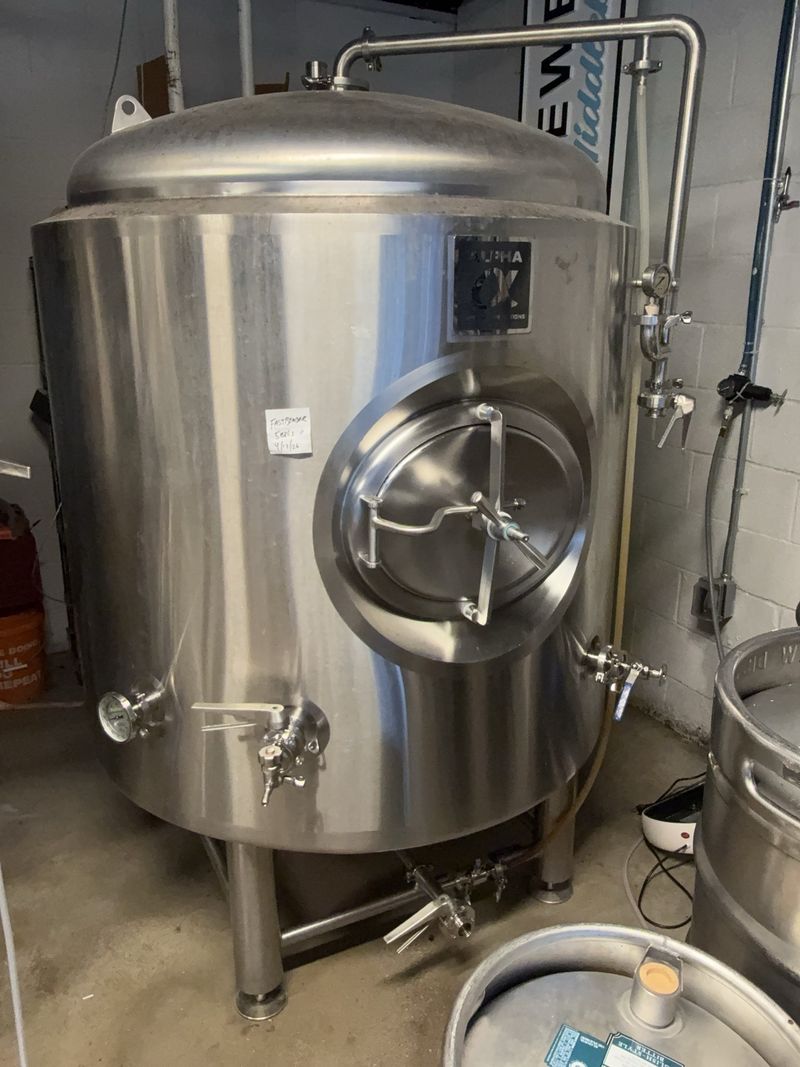 10BBL Stainless Steel Brite Tank with Valves - Image 1
