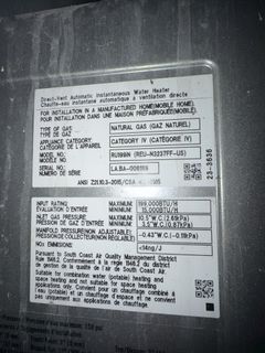 Gas Tankless Water Heater RU99iN - Image 3