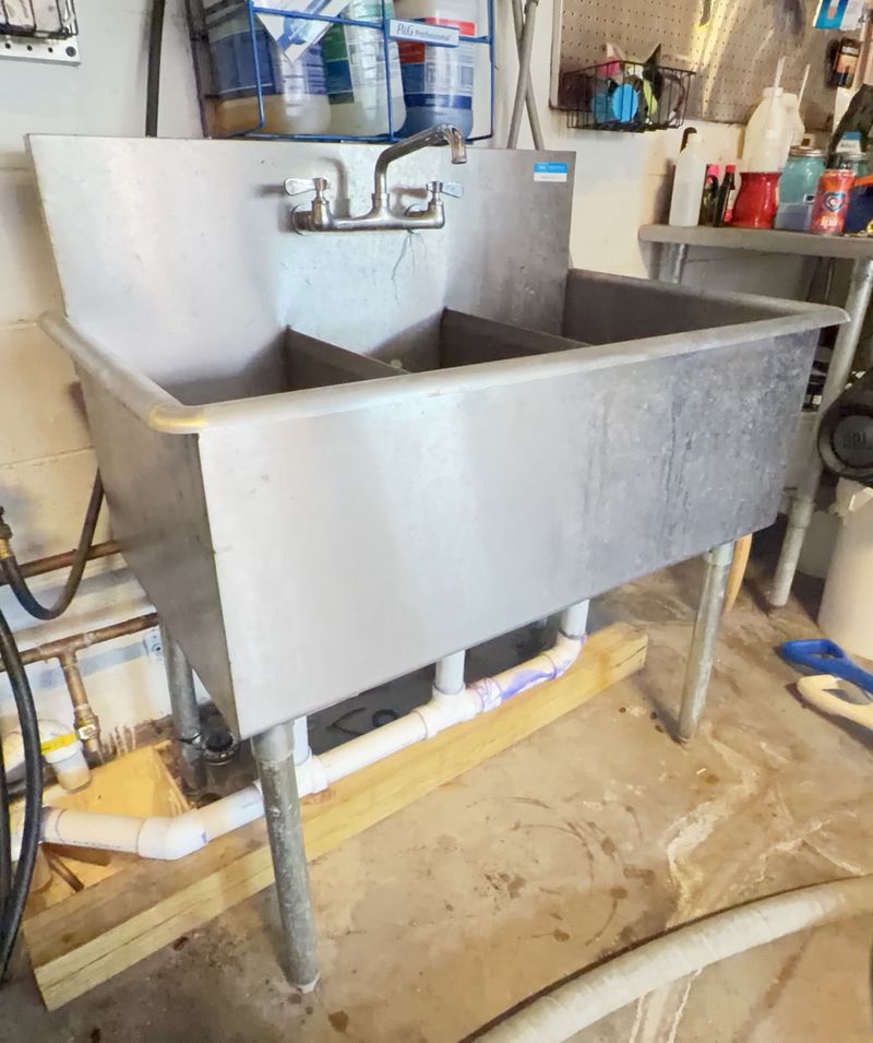 Stainless Steel Three-Compartment Sink - Image 1