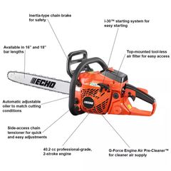 18 in. 2-Stroke Rear Handle Chainsaw - Image 3