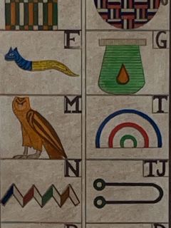 Egyptian Alphabet Ceramic Plaque 92/150 Signed - Image 7