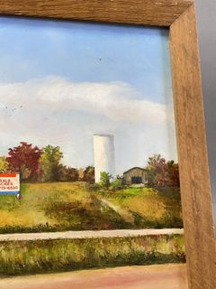 Framed Barn Landscape Oil Painting 16x20 - Image 5