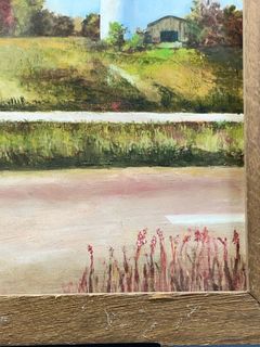 Framed Barn Landscape Oil Painting 16x20 - Image 6