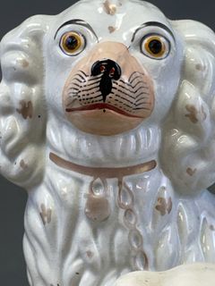4 Staffordshire Style Spaniel Figurines - Image 3