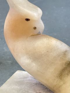Pair Italian Alabaster Cockatoo Bookends - Image 8