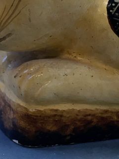 Painted Ceramic Cat Sculpture - Image 6