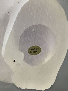 Frosted Glass Cat Figurine, Broken Ear, China - Image 6