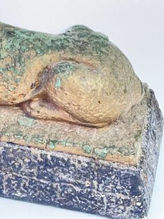 Plaster Sphinx Figural Bookends - Image 3
