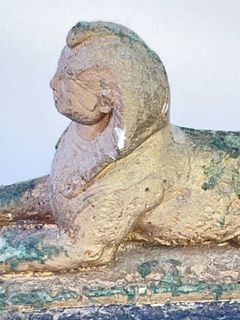 Plaster Sphinx Figural Bookends - Image 4