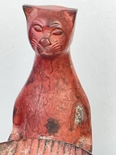 4 Red Metal Cat-Shaped Shell Holders - Image 3
