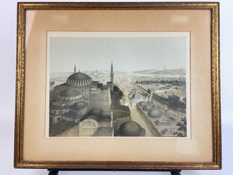 1852 Lithograph View of Istanbul by J. Haghe - Image 1
