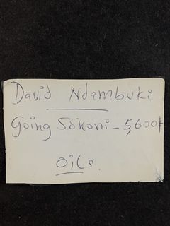David Ndambuki "Going Sokoni" Oil Painting - Image 7