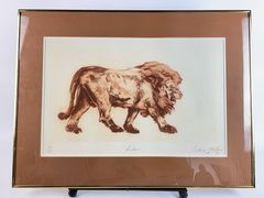 Bettina McMahon 'Lion' Print 7/20 Signed 1979 - Image 1