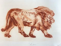Bettina McMahon 'Lion' Print 7/20 Signed 1979 - Image 2