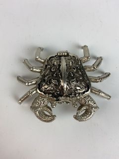 Italian Silver-Tone Crab Form Ashtray - Image 1