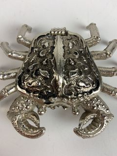 Italian Silver-Tone Crab Form Ashtray - Image 4