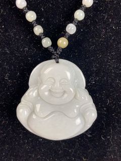 Jade Beaded Flower Necklace & Buddha Pendant - Image 5