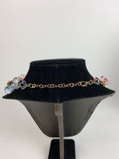 Colorful Floral Rhinestone Bib Necklace - Image 5