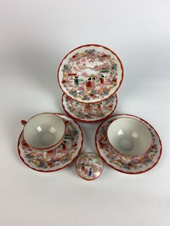 Japanese Porcelain Tea Set, Hand Painted - Image 2