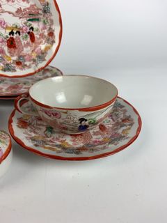 Japanese Porcelain Tea Set, Hand Painted - Image 3
