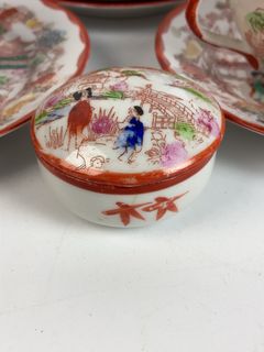 Japanese Porcelain Tea Set, Hand Painted - Image 6