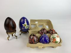 Decorative Eggs Assortment Painted and Wooden - Image 1